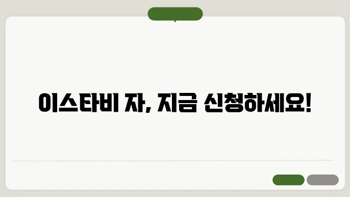 이스타비 자 신청 방법