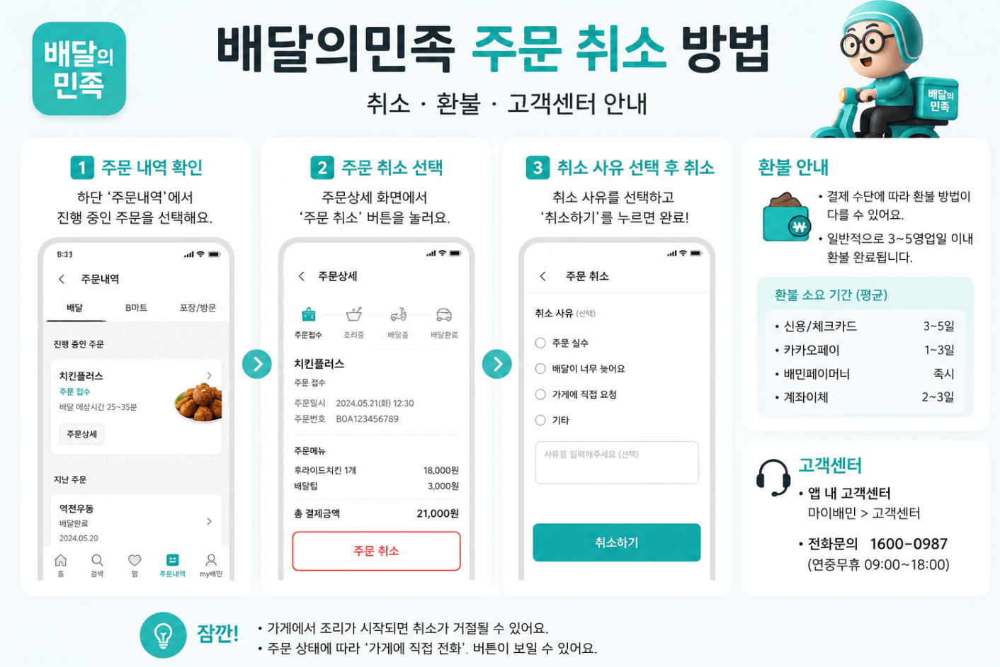 배달의 민족 주문취소