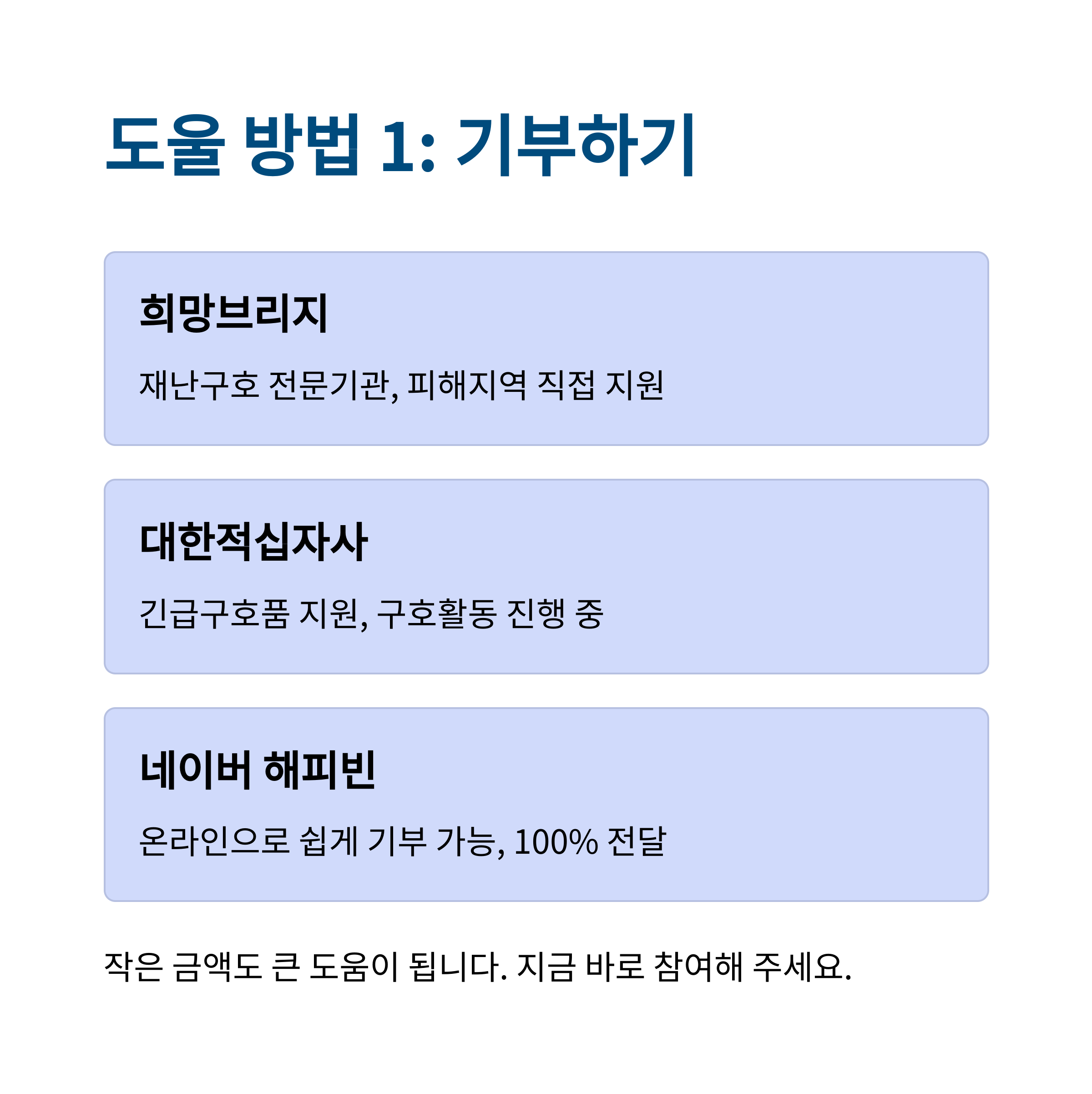 산불 피해 돕기