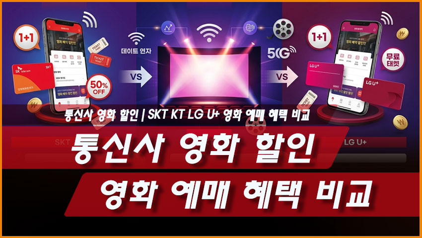 통신사 영화 할인 정리｜SKT KT LG U+ 영화 예매 혜택 비교