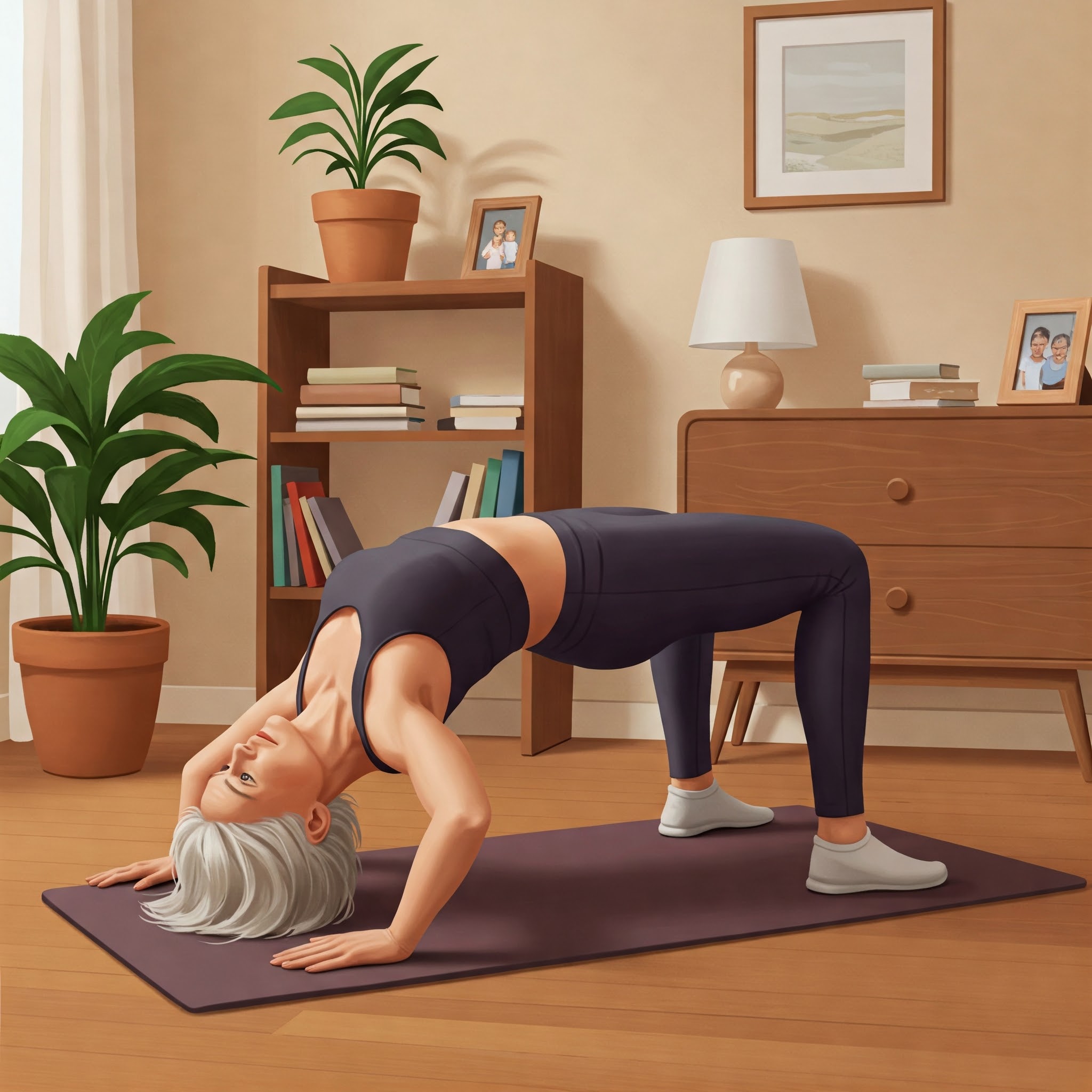 근감소증 예방을 위한 일상 생활 속 근력 운동 : 브릿지 운동