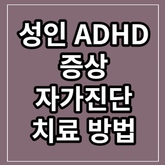 성인ADHD-증상-자가진단-치료
