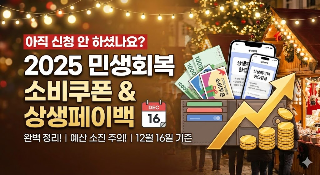 2025 민생회복 소비쿠폰 및 상생페이백 신청 안내 썸네일