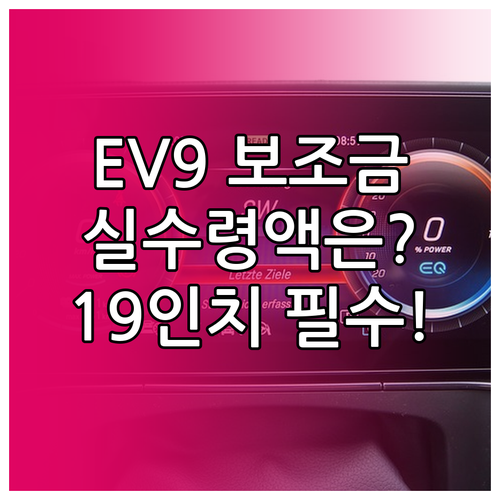 EV9 전기차 보조금 수령액 예상 및..