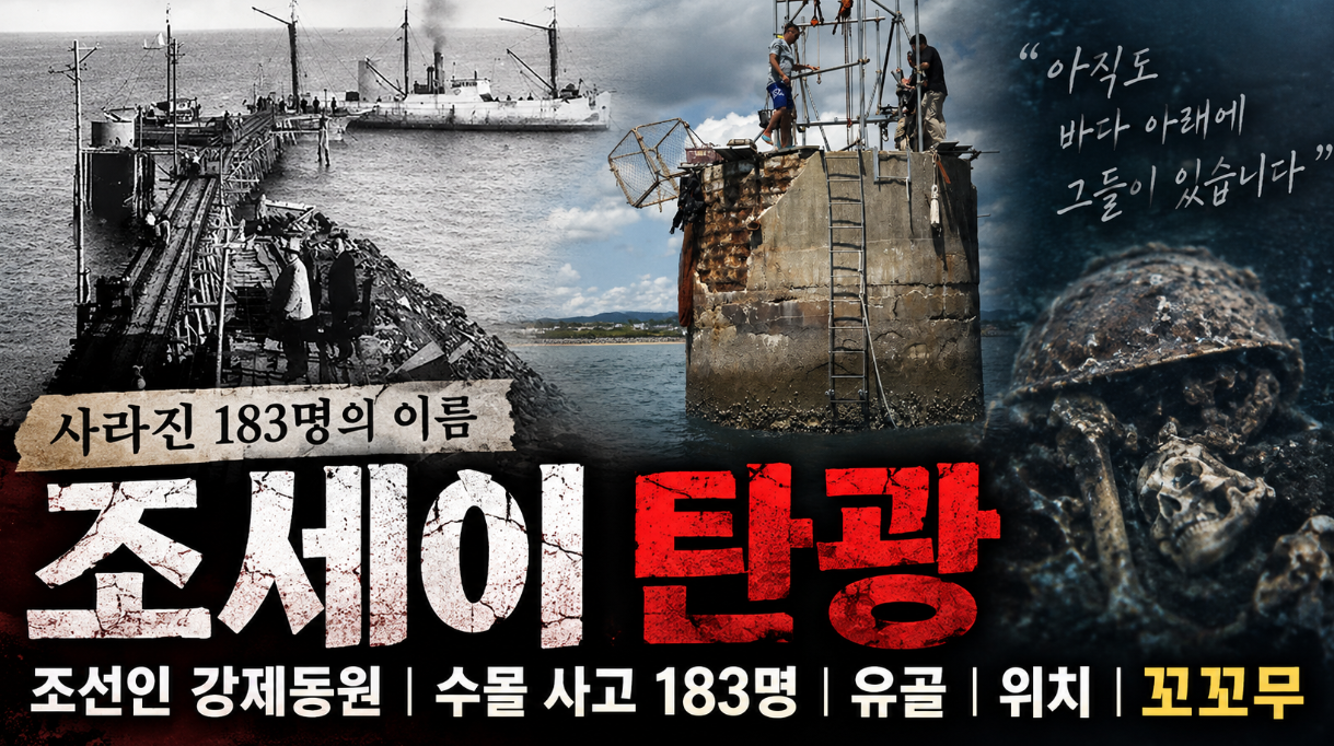 조세이 탄광|위치·조선인 강제동원·수몰 사고 183명·유골·꼬꼬무
