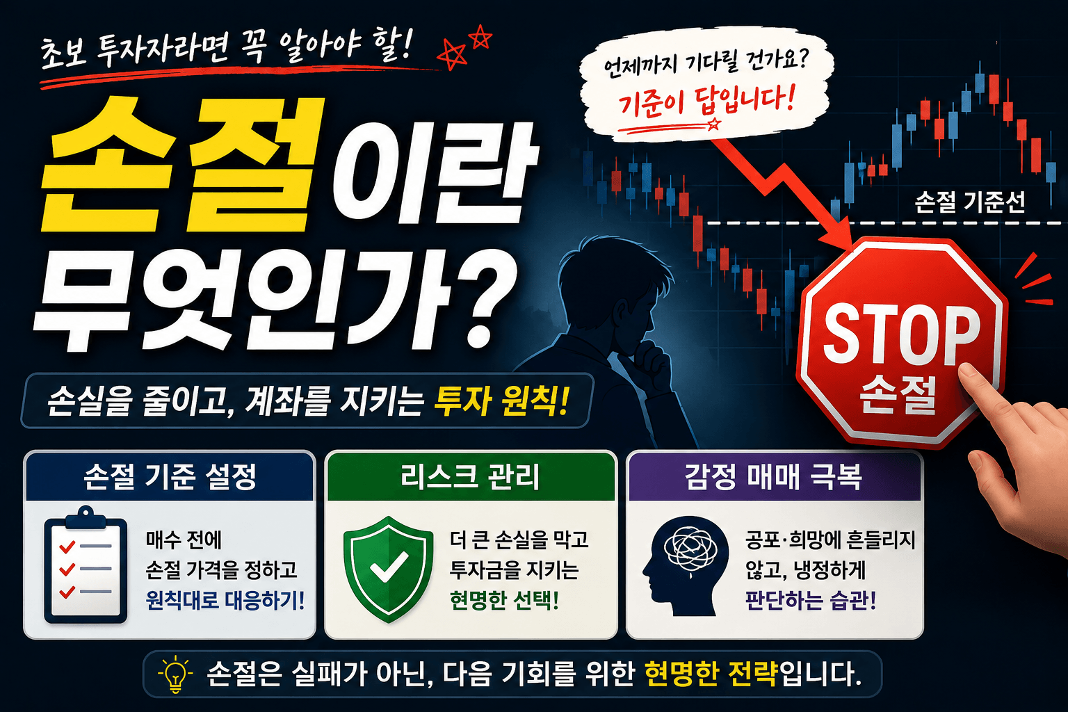 손절 (손절 기준, 리스크 관리, 감정 매매)