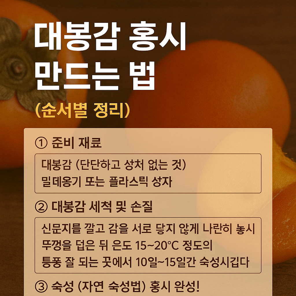 대봉감 홍시 만드는 법