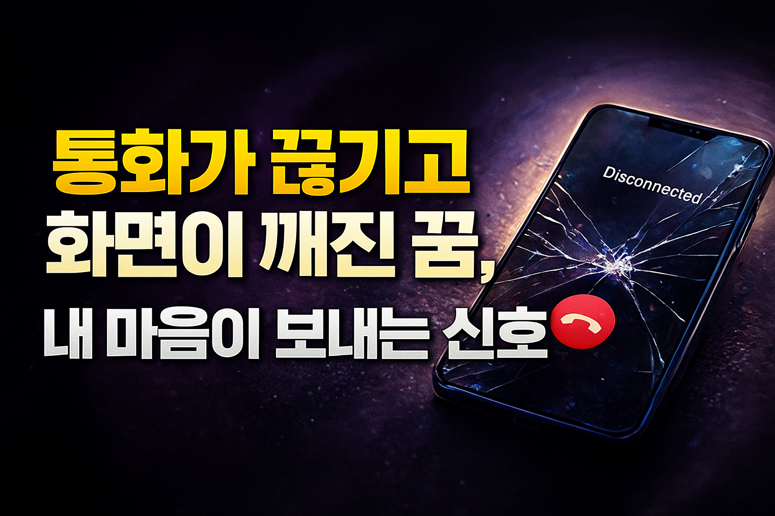 통화가 끊기고 화면이 깨진 꿈