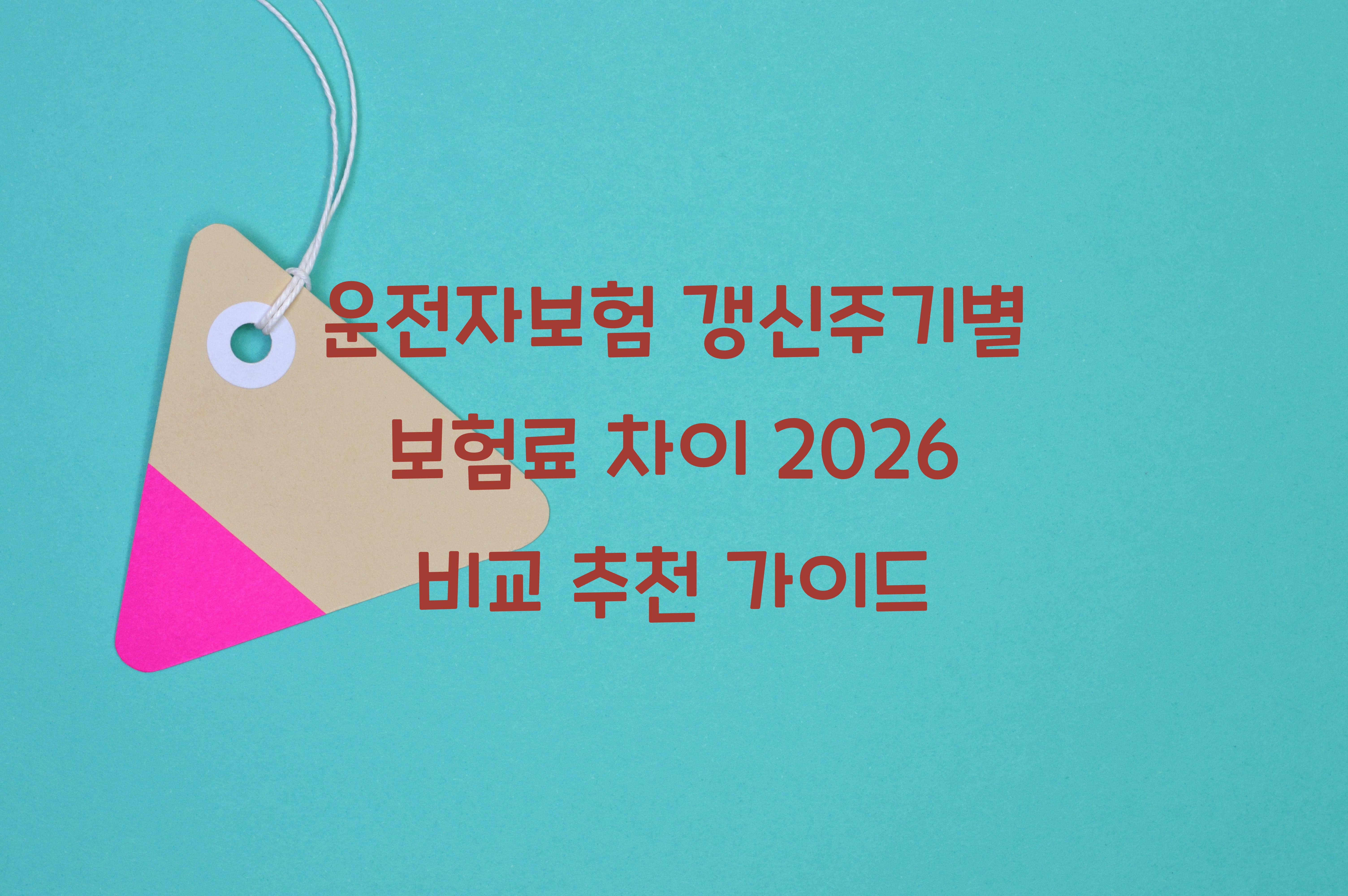 운전자보험 갱신주기별 보험료 차이