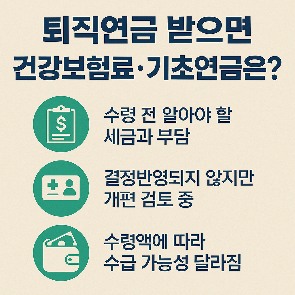 퇴직연금 수령 전략! 건강보험료 줄이고 기초연금 받는 법