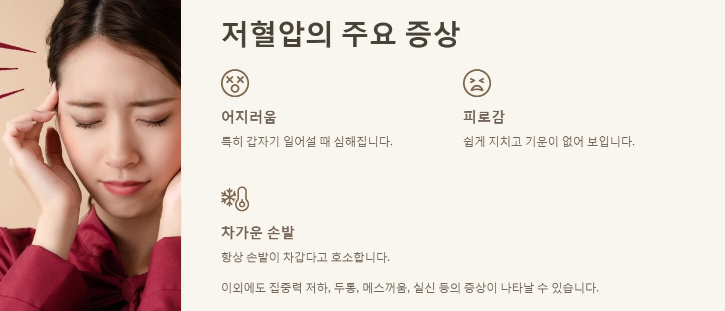 저혈압 수치 증상 원인