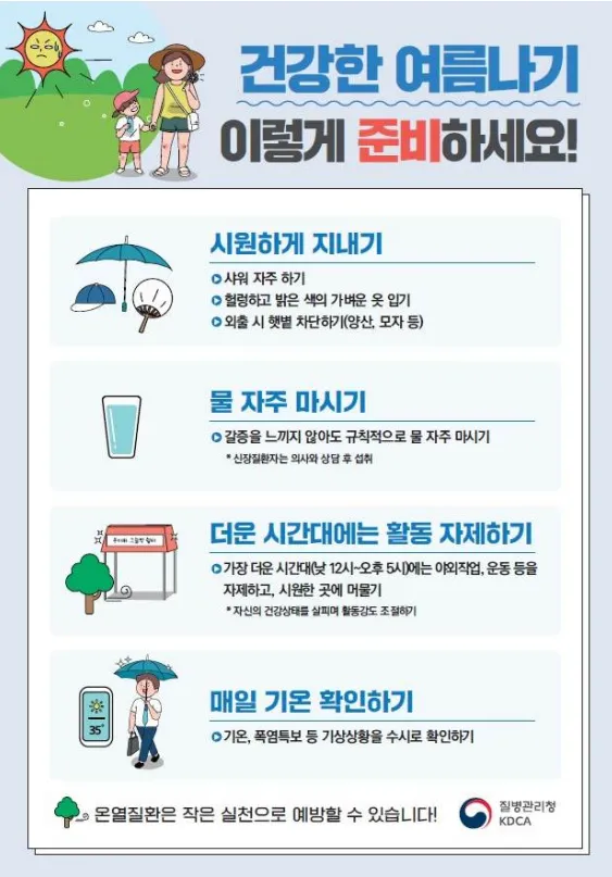 여름철 건강 필수 열사병 일사병 증상 예방 응급처치 완벽 가이드 안전 수칙_6