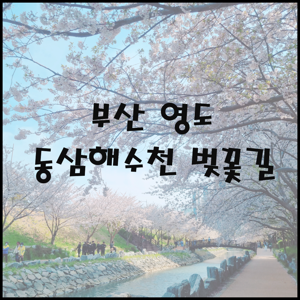 영도 동삼해수천 벚꽃길