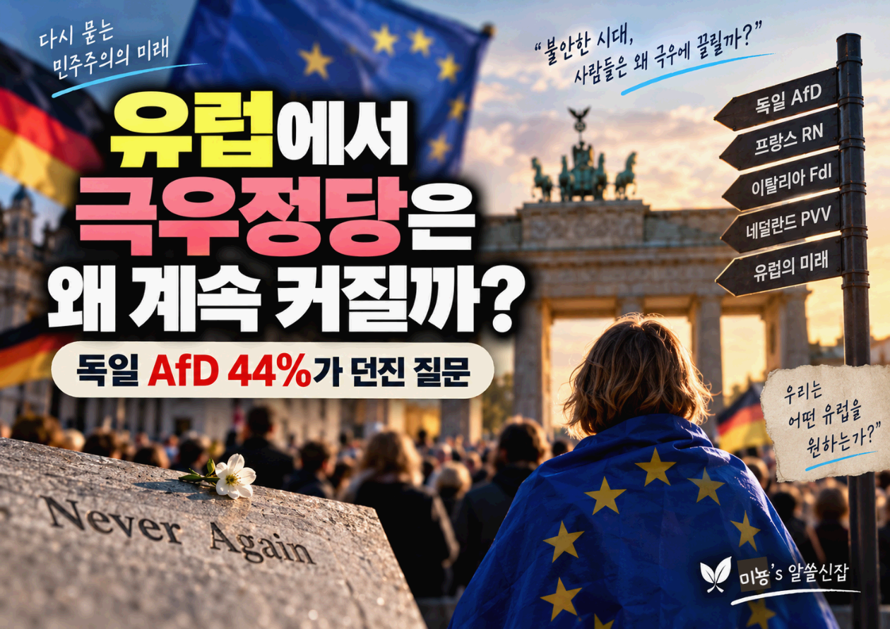 유럽에서 극우정당은 왜 계속 커질까? - 독일 AfD 44% 득표의 의미