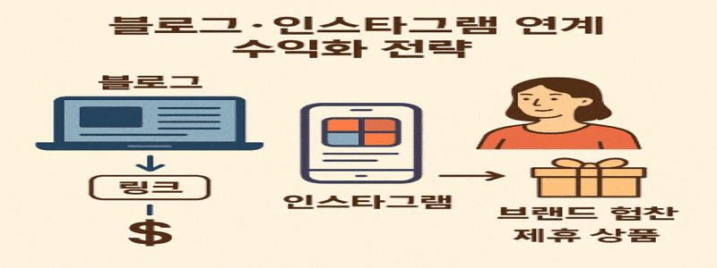 블로그와 인스타그램 연계 수익 모델 관련 사진
