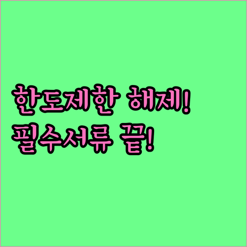 생계비계좌 한도 제한 해제용 급여 증..