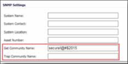 SNMP Community String 복잡성 설정