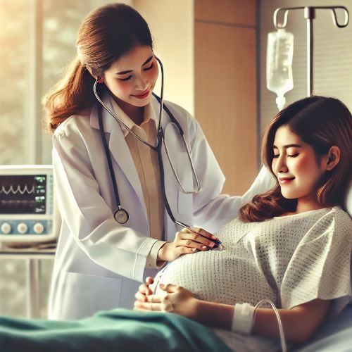 진료받는 임산부