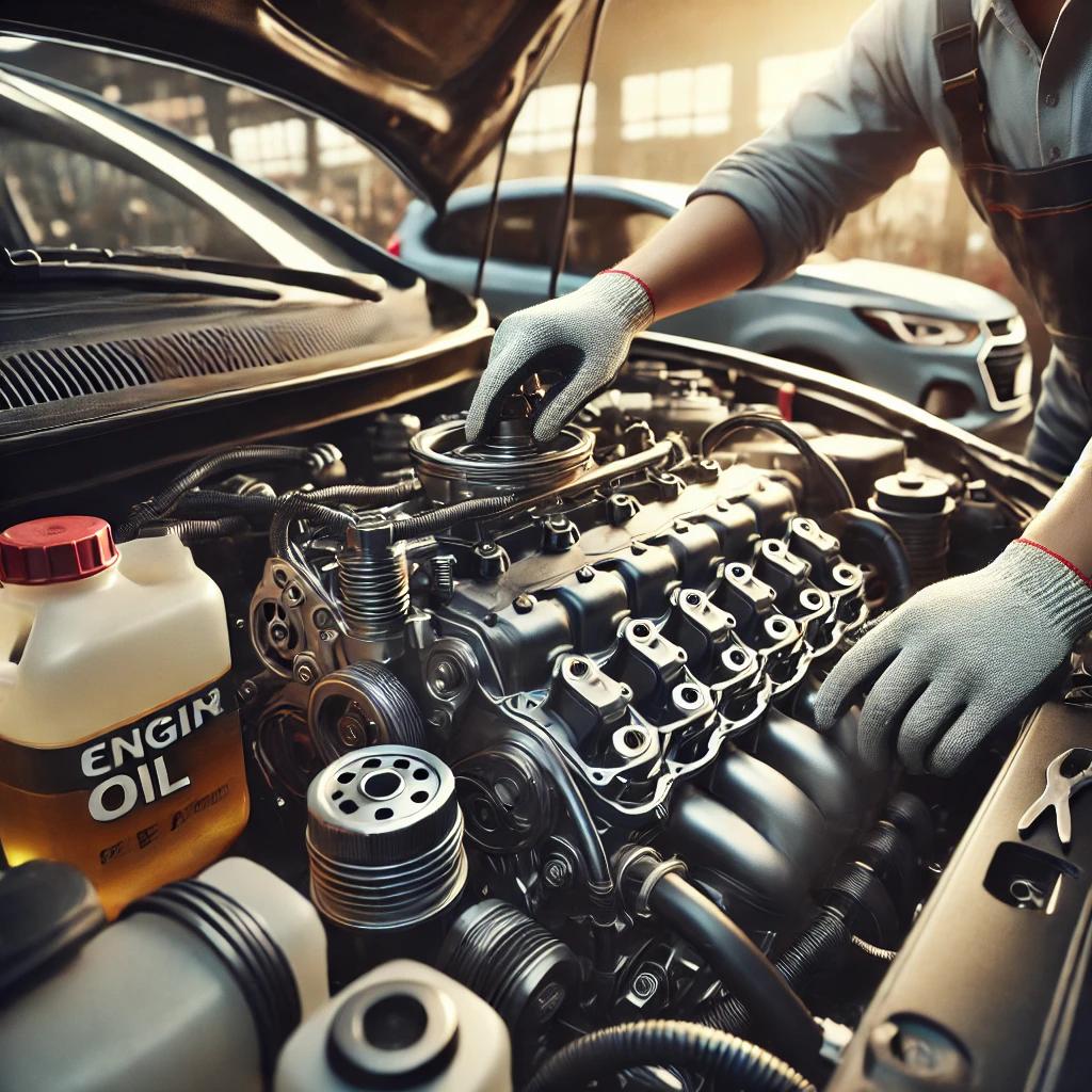 스파크 엔진오일 누유