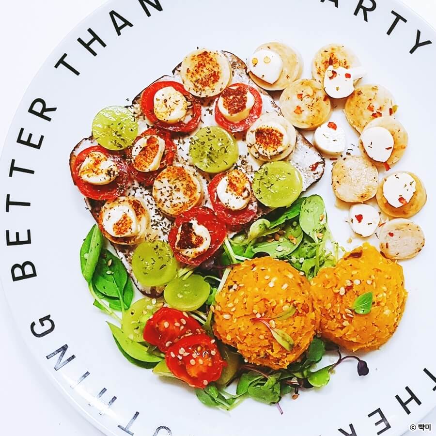 다이어트-식단-토스트-요리-단호박-샐러드-만들기