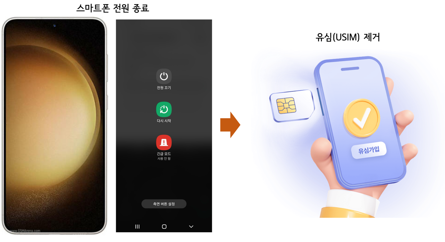 휴대폰 기기 정상 종료