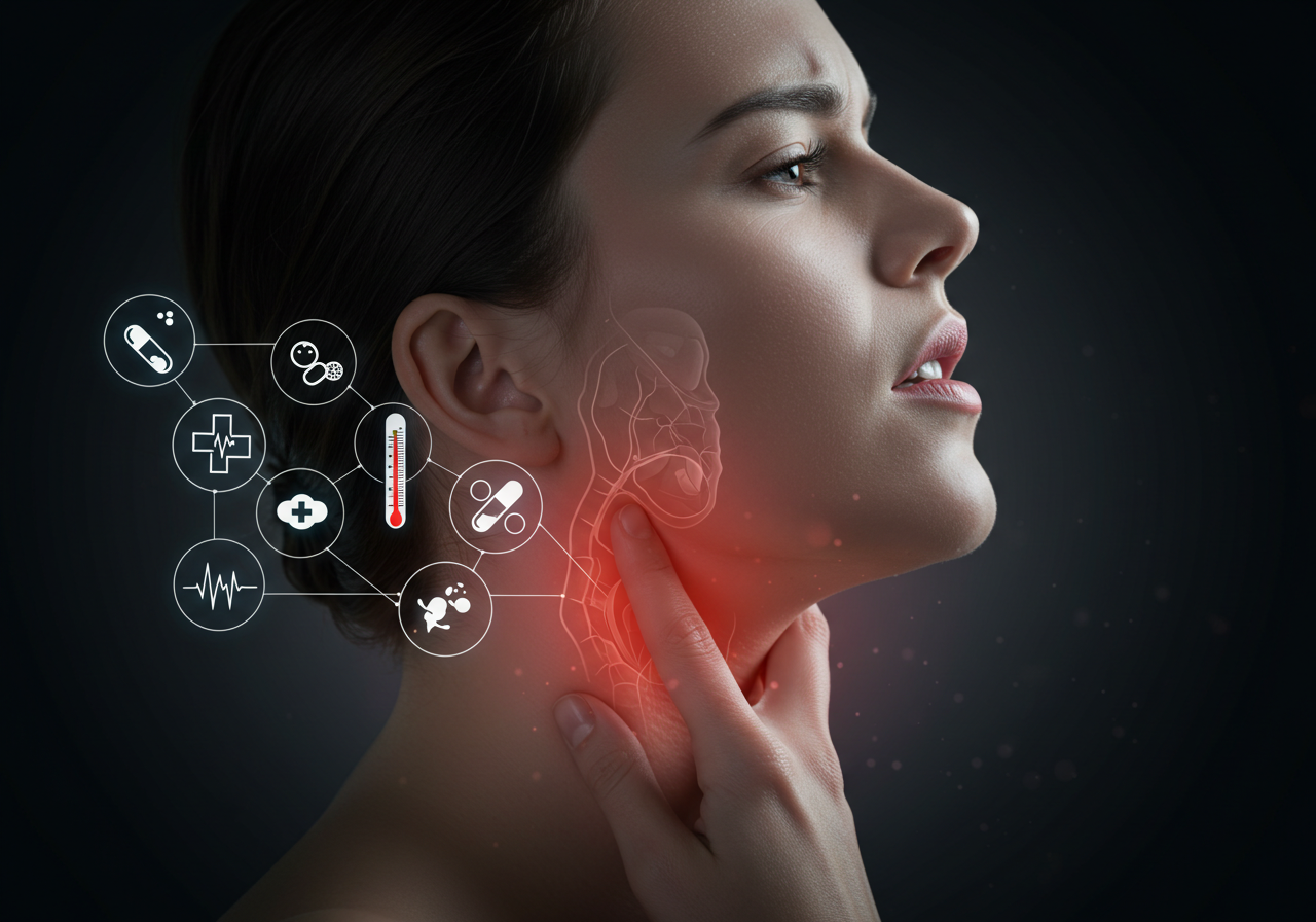 침 삼킬 때 목 아픔 5가지 이유와 편도염 원인 및 치료법
