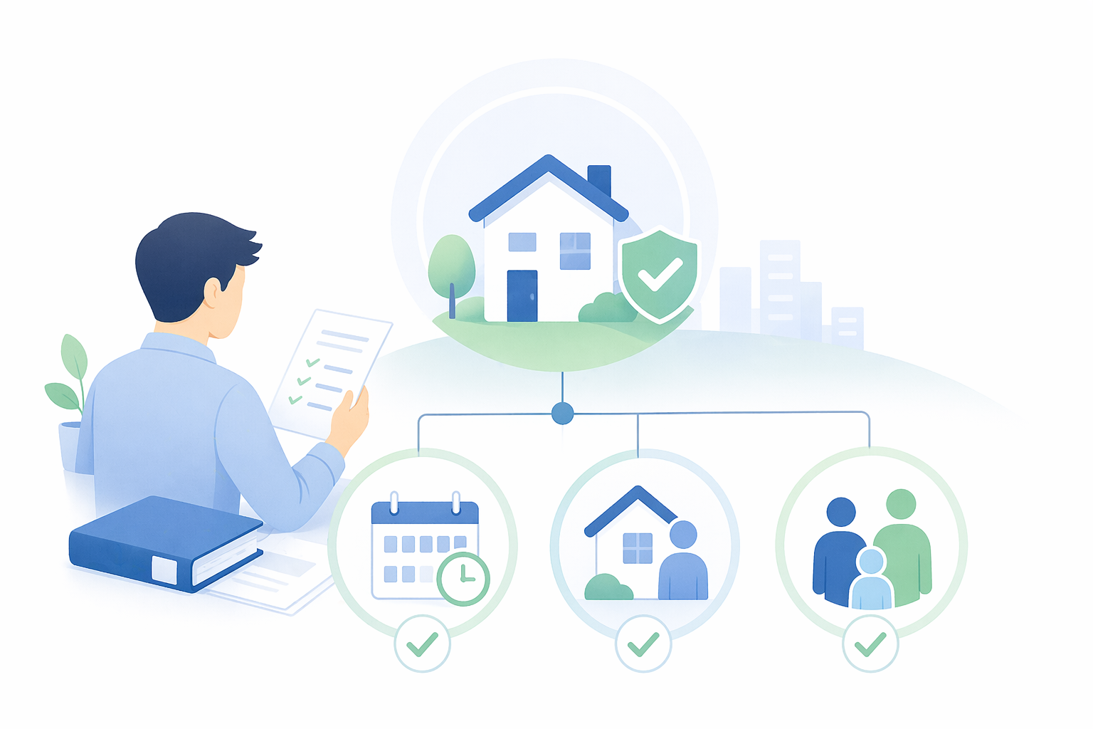 1주택자 양도세 비과세 판단 기준과 보유기간 거주요건 구조를 설명하는 이미지