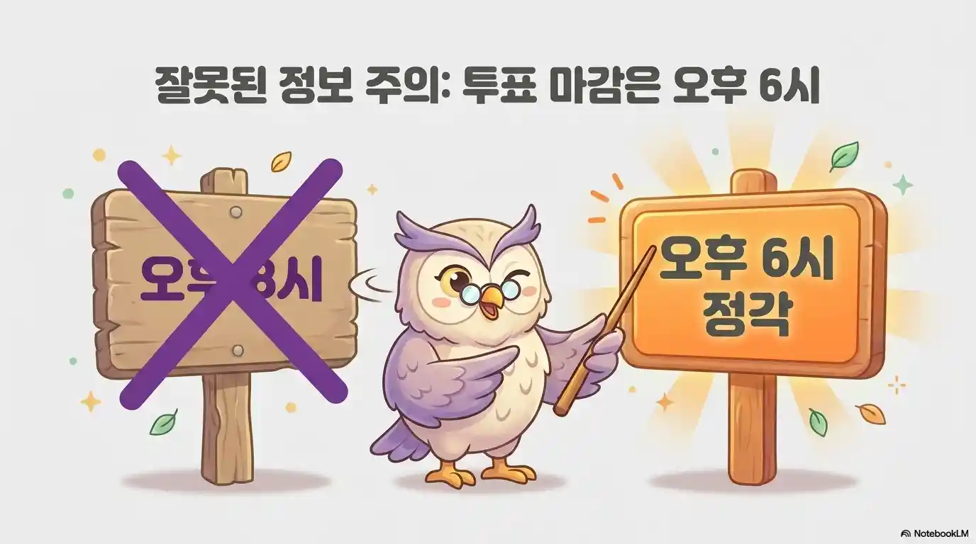 지방선거 투표 마감 시간 잘못된 정보 주의 - 오후 8시 아님, 오후 6시 정각 마감