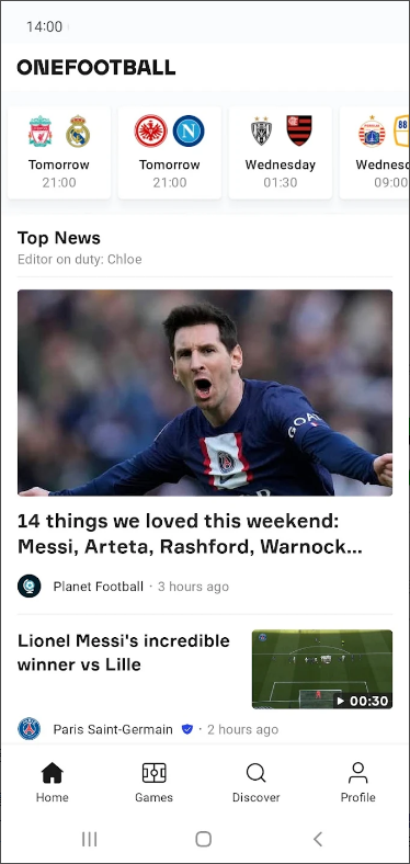 OneFootball - 축구 결과