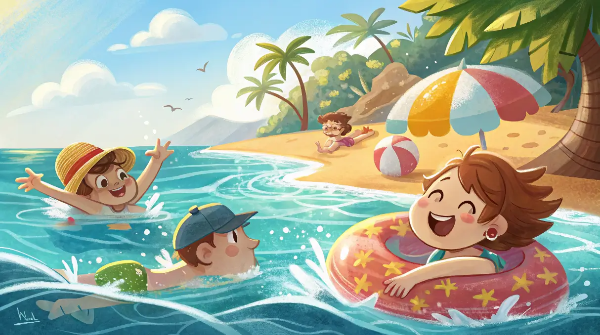 여름휴가-바닷가-수영