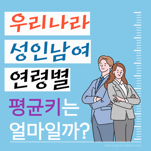 20대 남녀 평균키 몸무게