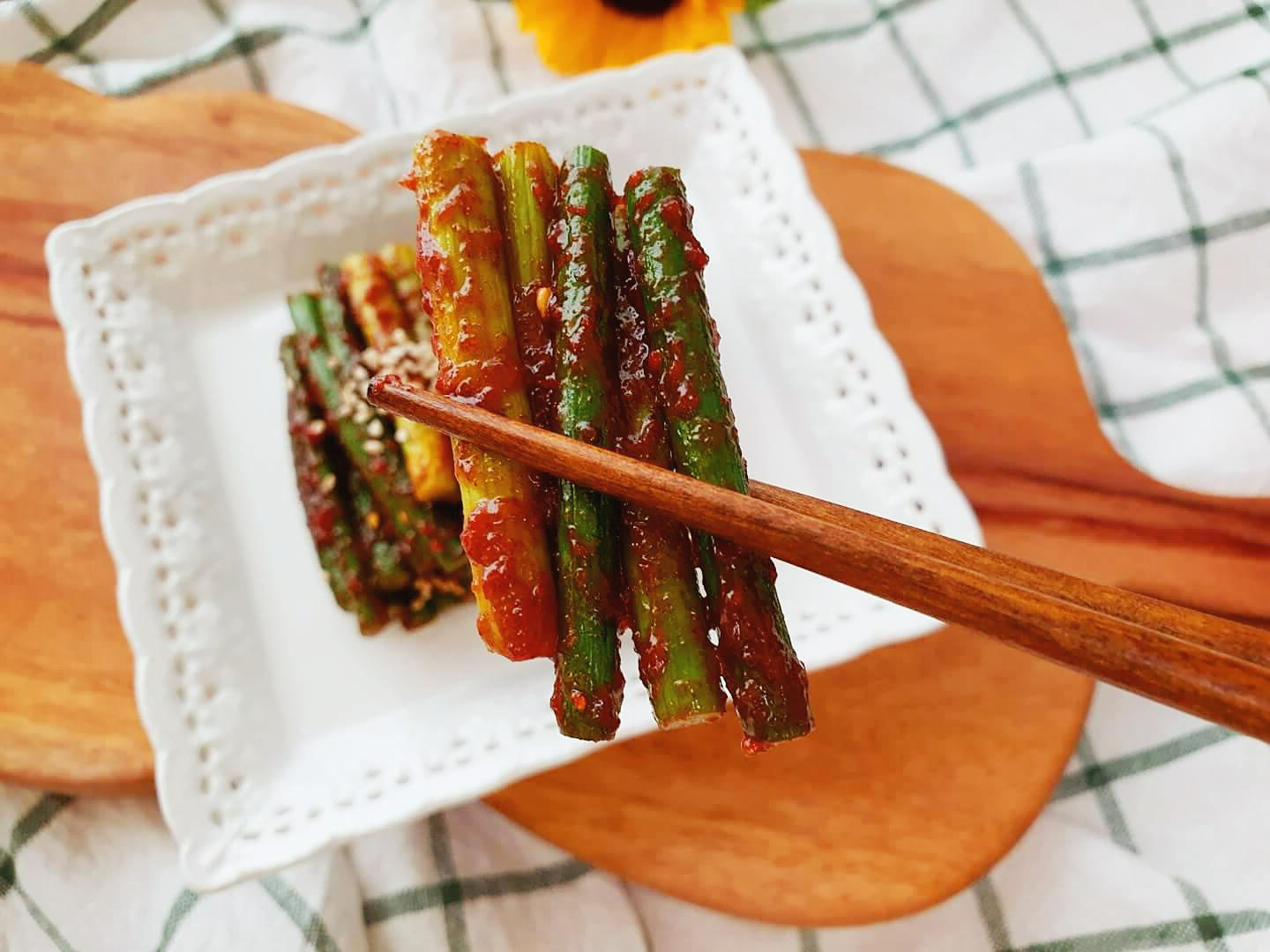 마늘쫑 무침 사진