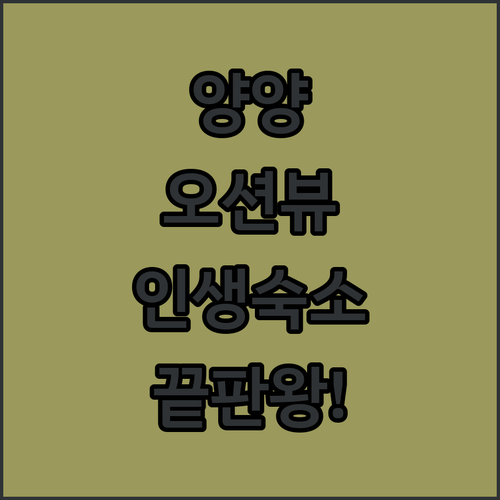 강원도 양양 호텔 베스트 5 오션뷰 ..