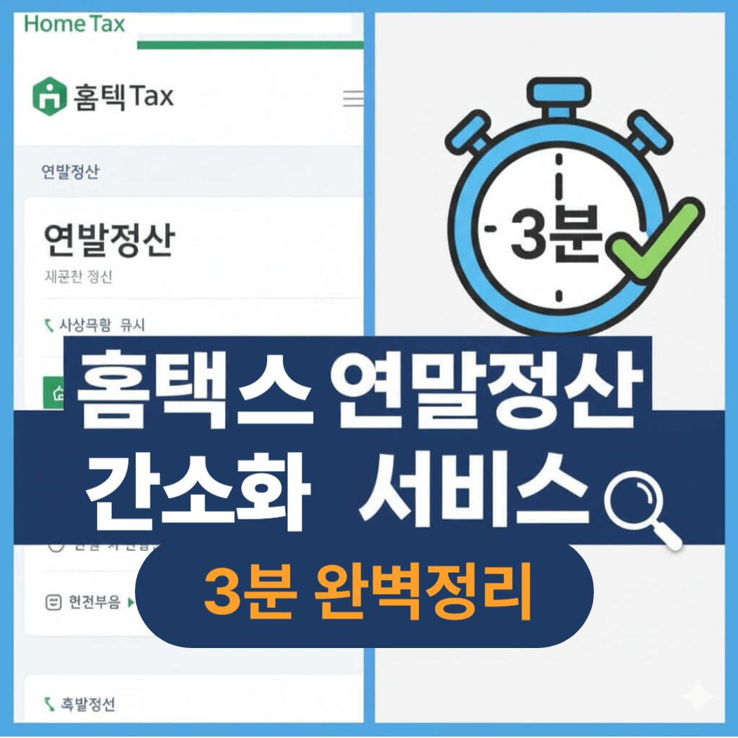 홈택스 연말정산 간소화 서비스 3분 완벽 정리