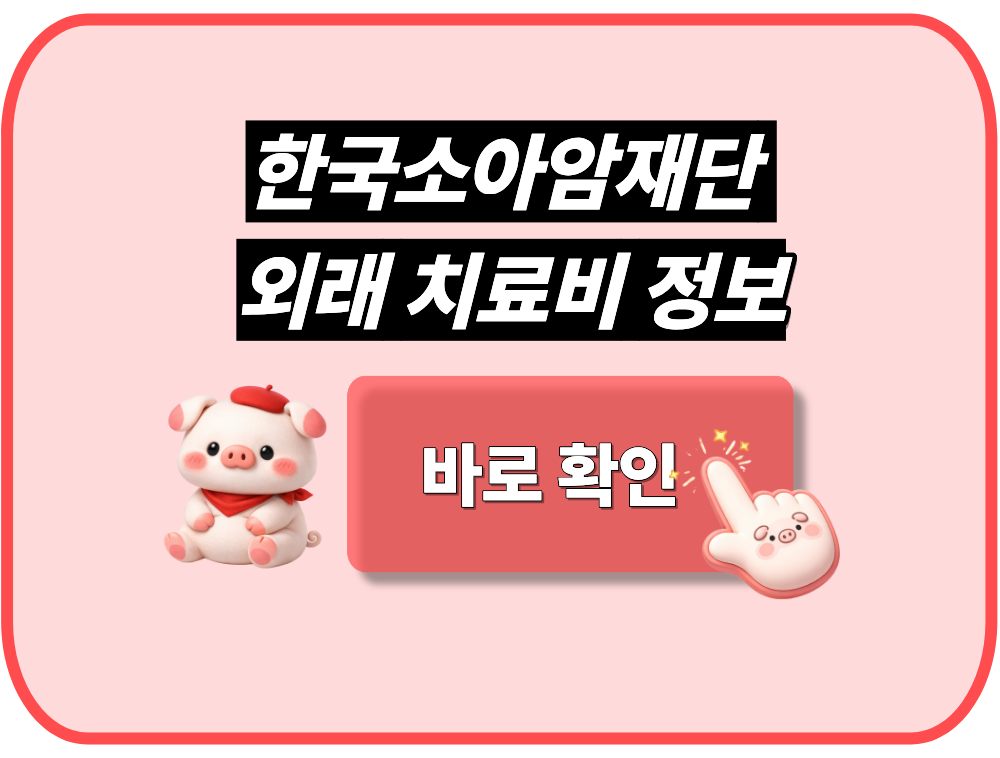 한국소아암재단 외래 치료비 정보