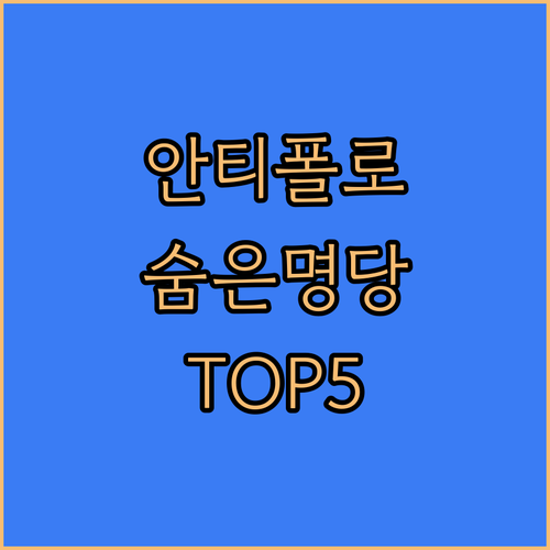 아직도 몰랐던 안티폴로 숨은 명당 숙..