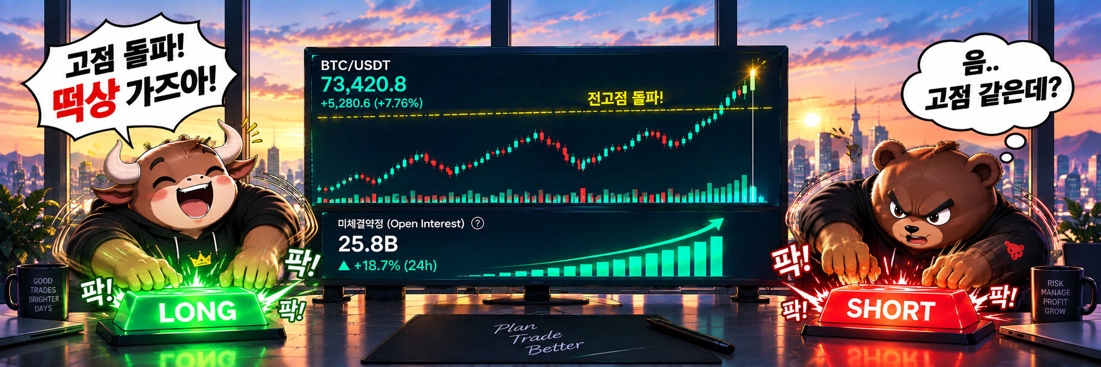 미결제약정 상승 - 상승 중 신규 포지션 유입