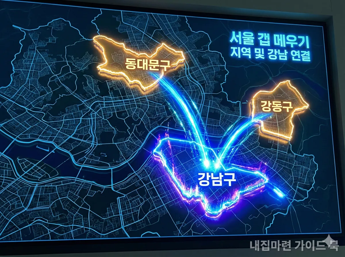 서울 갭 메우기 유망 지역 지도