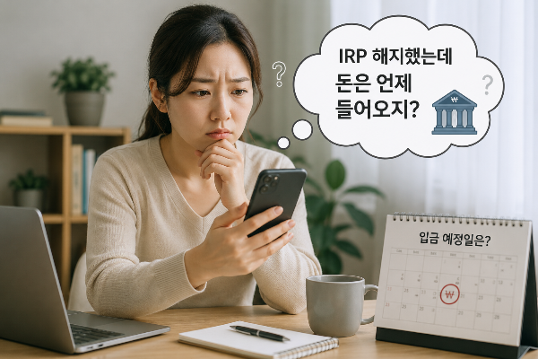 irp해지 후 돈이 언제 입금되는지 궁금한 사람
