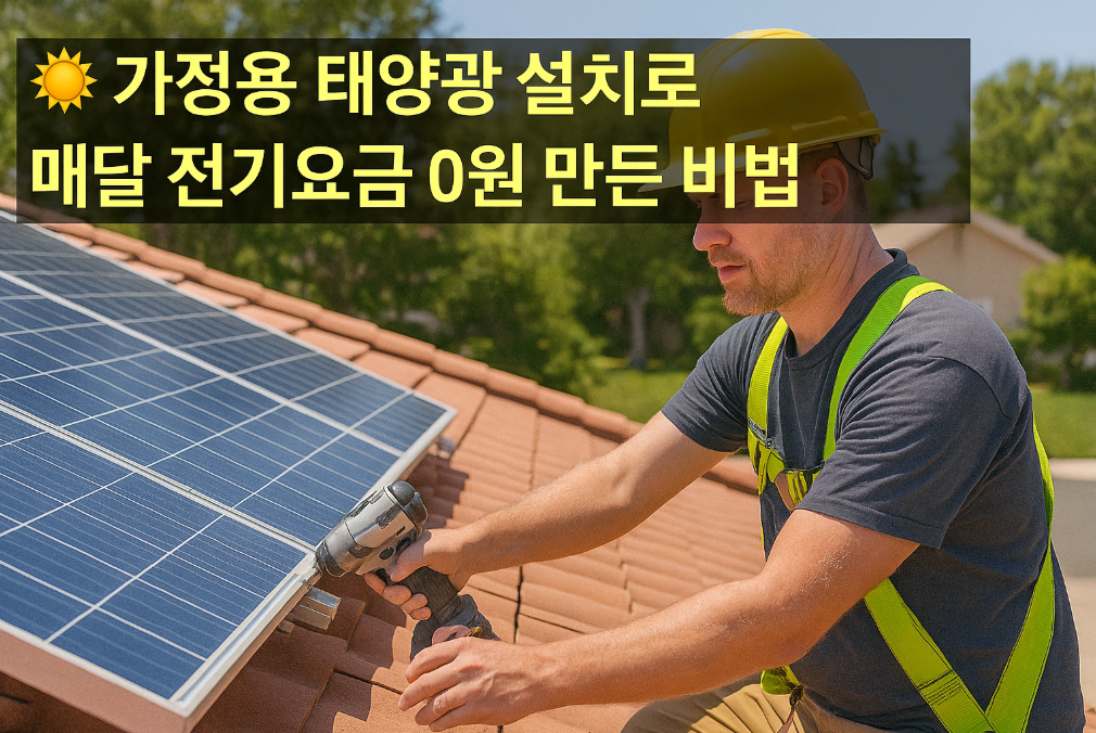 가정용 태양광 설치로 매달 전기요금 0원 만든 비법