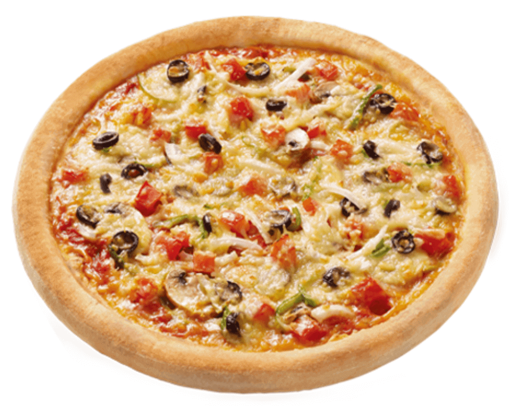 파파존스에서 판매하는 그린잇 식물성 가든 스페셜 비건피자의 모습을 보여주는 사진입니다.