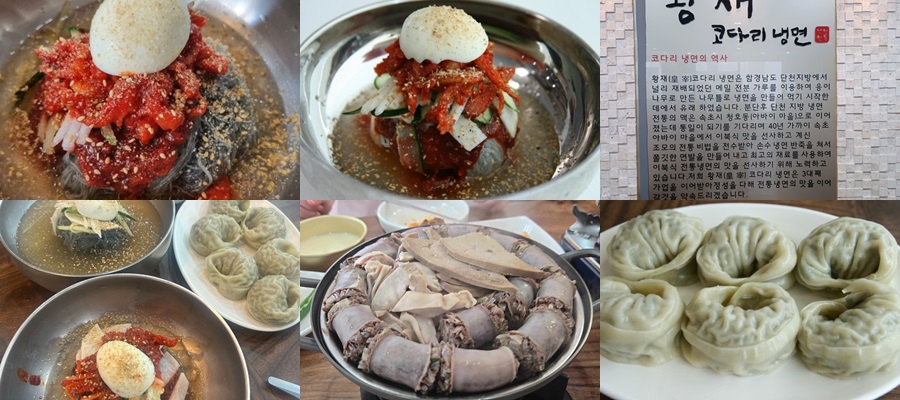 황재코다리냉면의 대표 메뉴 소개