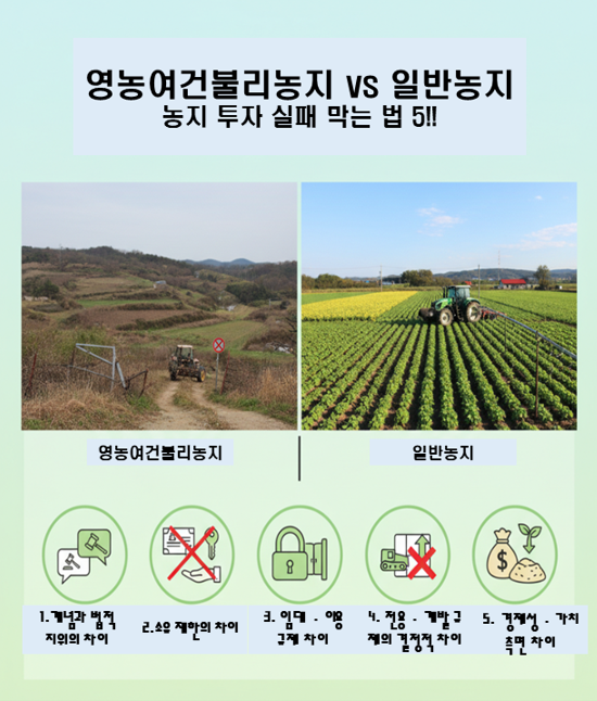 영농여건불리농지 vs 일반농지, 농지 투자 실패 막는 법 5!!