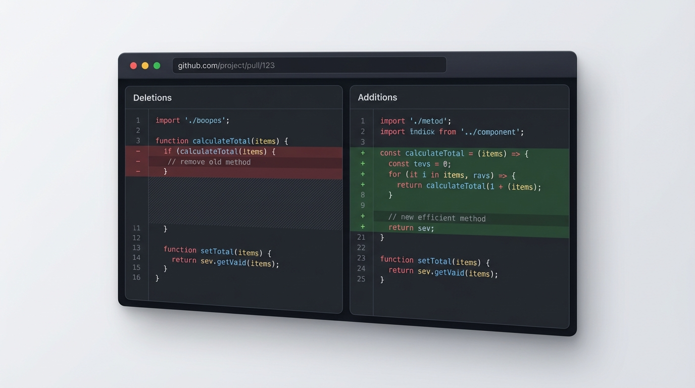 차이점 분석기 Side-by-Side 나란히 보기 UI GitHub 스타일 코드 리뷰 텍스트 비교