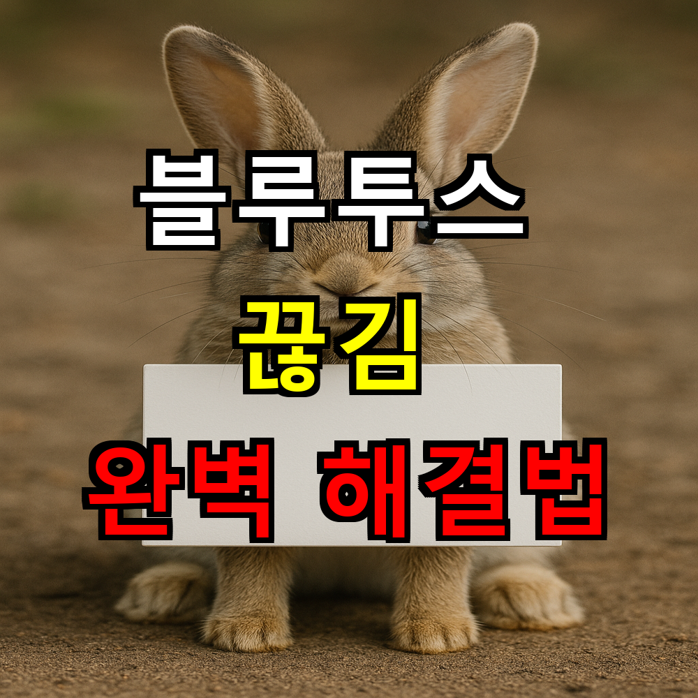블루투스 끊김 완벽 해결법