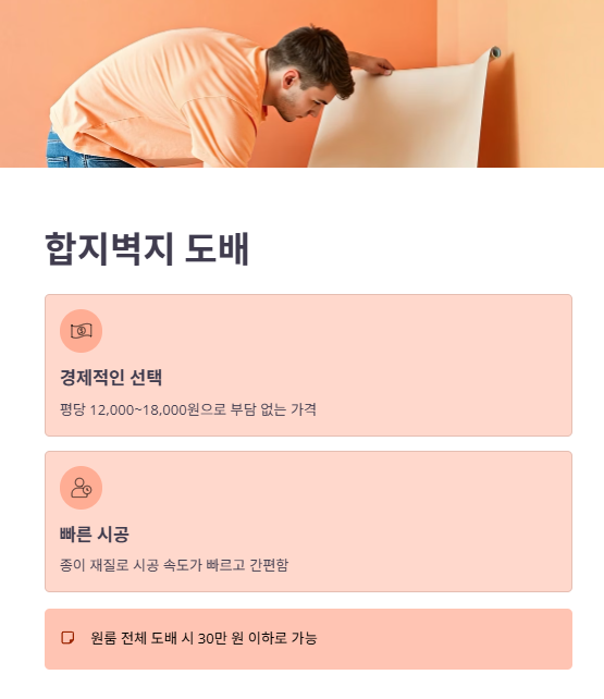합지벽지 도배