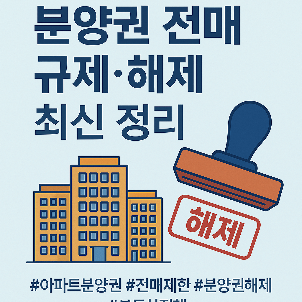아파트 분양권 전매 규제·해제 최신 정리