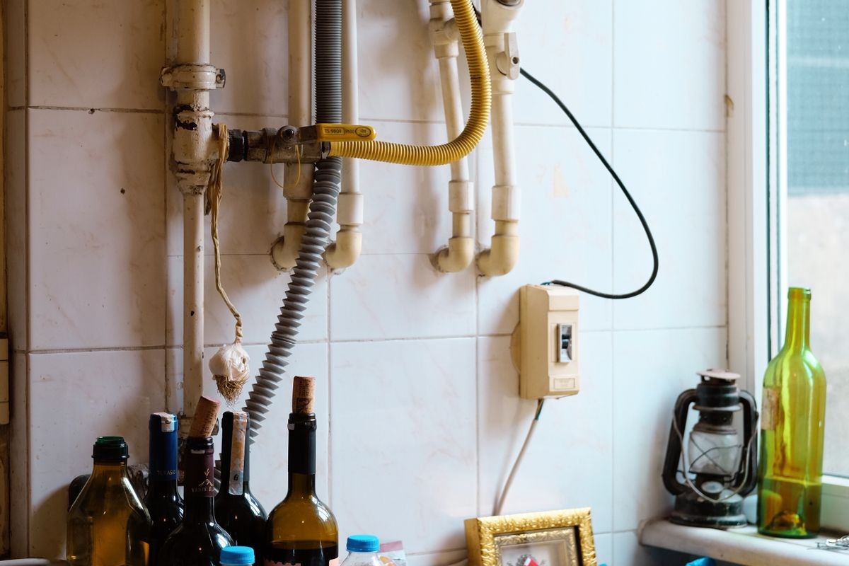 gas boiler wall mounted utility room