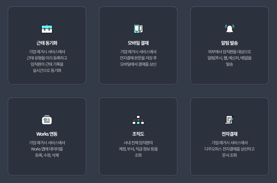 다우오피스 erp연동 지원 그룹웨어