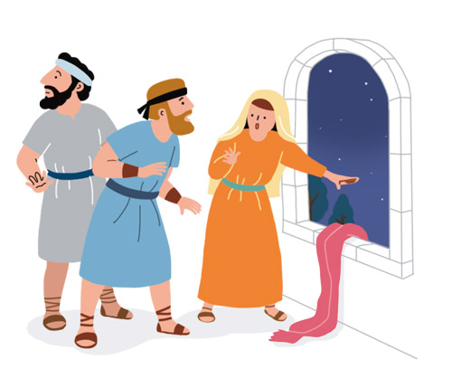 정탐군을 도주시키는 라합 사진